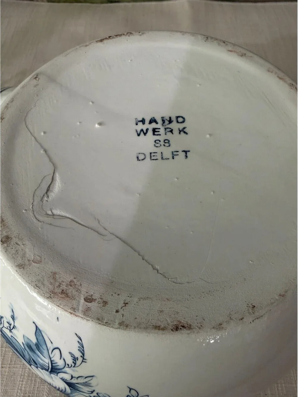 Blue and White Ceramic Chamber Pot